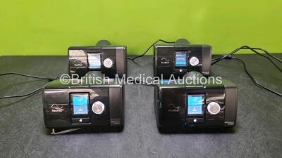 4 x ResMed Airsense 10 Autoset CPAP Units (All Power Up) with 4 x Power Supplies