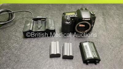 Job Lot Including 1 x Canon E0S 30D Camera with 2 x Batteries and 1 x Nikon MH-21 Quick Charger with 1 x Battery *RI*