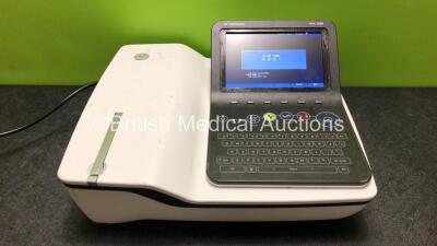 GE Healthcare Mac 2000 ECG Machine *Mfd 2014* (Powers Up with Damage to Casing - See Photos) *SN SJQ14341386PA*