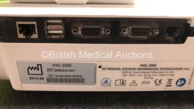 GE Healthcare Mac 2000 ECG Machine *Mfd 2014* (Powers Up) *SN SJQ14341383PA* - 6