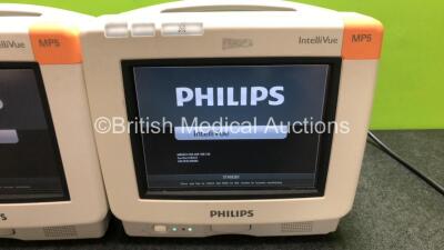 Job Lot Including 1 x Philips IntelliVue MP5 Patient Monitor with ECG, SpO2, NIBP, Press and Temp Options (Powers Up with Damage to Casing - See Photos) and 1 x Philips IntelliVue MP5 Patient Monitor with CO2, ECG, SpO2, NIBP, Press ,Temp and Printer Opti - 3