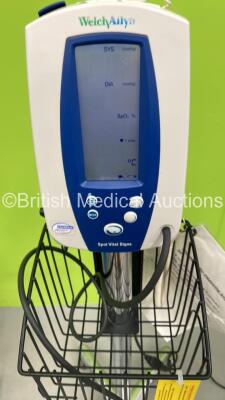 1 x GE Dinamap Carescape V100 Vital Signs Monitor on Stand,1 x Welch Allyn 53N00 Vital Signs Monitor on Stand and 1 x Welch Allyn SPOT Vital Signs Monitor on Stand (All Power Up) - 4