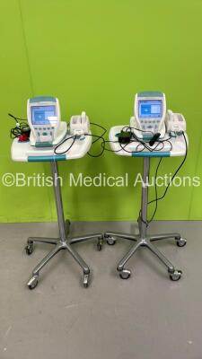 2 x Verathon BVI 9400 Bladder Scanners with 2 x Transducers, 2 x Battery Chargers and 4 x Batteries (Both Power Up) *S/N B4012678 / B4020913*