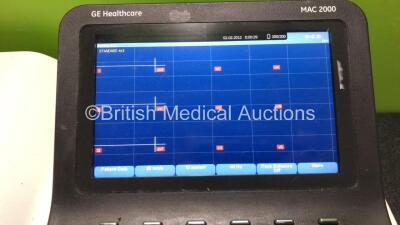 GE Healthcare Mac 2000 ECG Machine *Mfd 2014* (Powers Up) *SN SJQ14341387PA* - 4