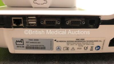 GE Healthcare Mac 2000 ECG Machine *Mfd 2014* (Powers Up) *SN SJQ14341387PA* - 6