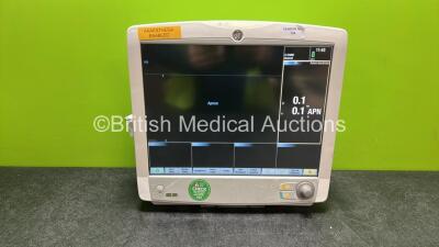 GE Carescape B650 Touch Screen Patient Monitor *Mfd - 2013* with 1 x GE E-miniC Gas Module with Mini D-Fend Water Trap (Powers Up)