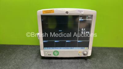 GE Carescape B650 Touch Screen Patient Monitor *Mfd - 2013* with 1 x GE E-miniC Gas Module with Mini D-Fend Water Trap (Powers Up)