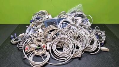 Job Lot of Various Patient Monitoring Cables *GH*