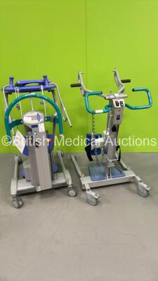 Arjo Sara 3000 Electric Patient Hoist with Controller and 1 x Liko Sara Plus Electric Patient Hoist with Controller (No Batteries) *S/N P0380924*