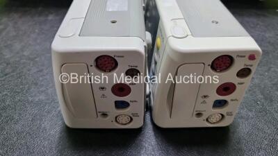 Job Lot Including 2 x Philips IntelliVue MP30 Patient Monitors (Both Power Up 1 x Missing Dial) and 2 x Philips IntelliVue X2 Handheld Patient Monitors Including ECG, SpO2, NBP, Press and Temp Options (Both Power Up) *SN DE03766612 / DE37607623 / DE728873 - 4