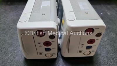 Job Lot Including 2 x Philips IntelliVue MP30 Patient Monitors (Both Power Up Both with Damage To Casing - See Photo) and 2 x Philips IntelliVue X2 Handheld Patient Monitors Including ECG, SpO2, NBP, Press and Temp Options (Both Power Up) *SN DE72870719 / - 2