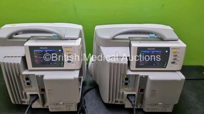 Job Lot Including 2 x Philips IntelliVue MP50 Patient Monitors (Both Power Up) and 2 x Philips IntelliVue X2 Handheld Patient Monitors Including ECG, SpO2, NBP, Press and Temp Options (Both Power Up) *SN DE95041210 / DE73605898 / DE72851853 / DE72851842* - 5