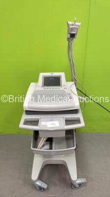 GE MAC 3500 ECG Machine with 10 Lead ECG Lead on Stand (Powers Up)