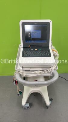 Philips TC30 ECG Machine on Stand with 10 Lead ECG Leads (Powers Up - Damage to Hinge - See Picture)*S/N US31203860*