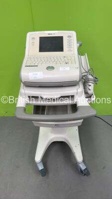 Philips PageWriter Trim III ECG Machine on Stand with 10 Lead ECG Leads (Powers Up - Missing 2 x Buttons)