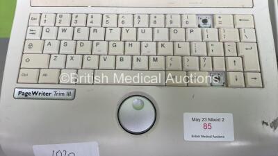 Philips PageWriter Trim III ECG Machine on Stand with 10 Lead ECG Leads (Powers Up - Missing 2 x Buttons) - 2