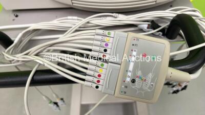 GE MAC 1200 ST ECG Machine on Stand with 10 Lead ECG Leads (Powers Up) *S/N 550050579* - 3