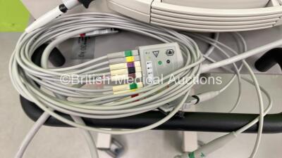 GE MAC 1200 ST ECG Machine on Stand with 10 Lead ECG Leads (Powers Up) *S/N 550049793* - 3