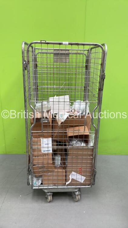 Cage of Mixed Consumables Including alesi surgical Ultravision Visual Field Clearing Packs, Venturi Drainage Canister and Salts Labs Full Nebulizer Sets (Cage Not Included - Out of Date)