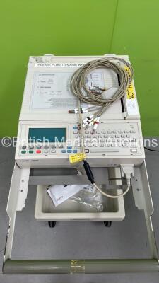 Philips PageWriter 300pi ECG Machine on Stand with 10 Lead ECG Leads (Powers Up) *S/N US00607262* - 3