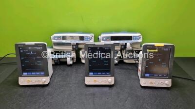 Job Lot Including 5 x Carefusion Alaris Guardrails Plus CC Syringe Pumps (2 x Power Up, 3 No Power) 3 x Mindray VS-900 Patient Monitors Including SpO2, NIBP and Printer Options (All Power Up, 1 with Missing Printer Cover-See Photo) *SN 13512099 / 13513747