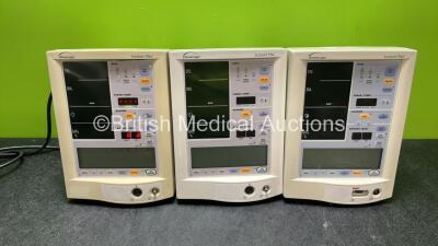 3 x Datascope Accutorr Plus Patient Monitors (All Power Up, 2 with Blank Screens-See Photos) *SN A71208-AO, A751563-C7, NA*