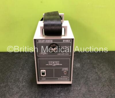 Karl Storz 81483 Cold Light Projector with Karl Storz 81483 B Battery Unit (Untested Due to No Power Supply)