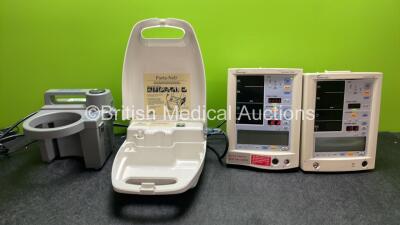 Mixed Lot Including 2 x Datascope Accutorr Plus Patient Monitors (Both Power Up) 1 x Medic Aid Porta Neb Nebulizer (Powers Up) 1 x DeVilbiss HomeCare Suction Unit with 1 x AC Power Supply (Powers Up with Missing Cup) *SN PD470278, A718098E1, A75082J8, 199