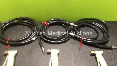 3 x MicroAire Pulse Lavage Ref 5740-100 Handpieces with 3 x Hoses - 5