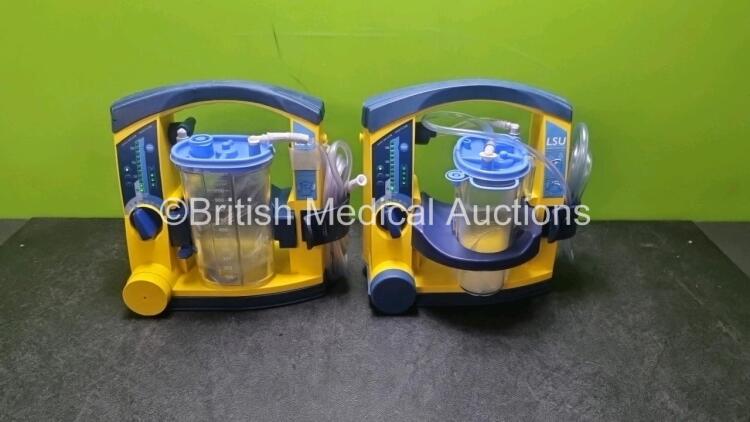 2 x LSU Laerdal Suction Unit with 2 x Suction Cups 2 x Batteries and Hoses (All Power Up)