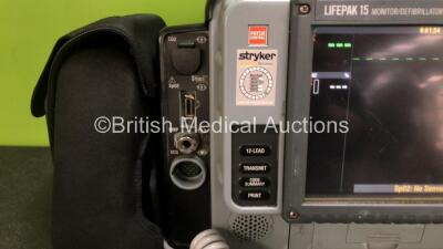 Medtronic Physio-Control Lifepak 15 12-Lead Monitor / Defibrillator *Mfd - 2009* Ref - 99577-000025 P/N - V15-2-000030 Software Version - 3207410-007 with Pacer, CO2, SPO2, NIBP, ECG and Printer Options, 4 and 6 Lead ECG Leads, SPO2 Finger Sensor, NIBP Cu - 3