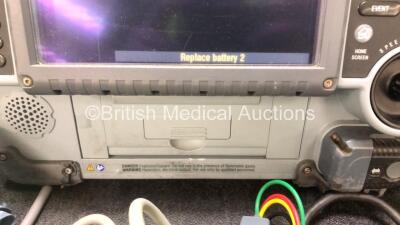 Medtronic Physio-Control Lifepak 15 12-Lead Monitor / Defibrillator *Mfd - 2009* Ref - 99577-000025 P/N - V15-2-000030 Software Version - 3207410-007 with Pacer, CO2, SPO2, NIBP, ECG and Printer Options, 4 and 6 Lead ECG Leads, NIBP Cuff and Hose, Paddle - 4