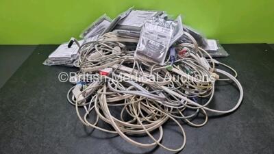 Job Lot of Various Patient Monitoring Cables *GL*