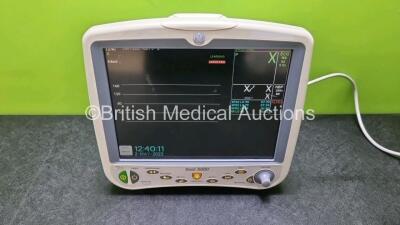 GE Dash 5000 Patient Monitor Including ECG, CO2, SpO2, NBP, BP 1/2 and Temp/CO Options (Powers Up) *gl*