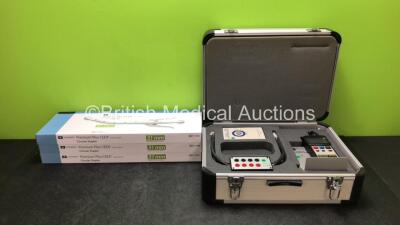 Mixed Lot Including 3 x Covidien Ref 111989 Premium Plus CEEA Circular Staplers *Expire 10-2024* (Unused) and 1 x MTRE PS-9302 Pressure Meter with Tec Current Test Unit and TP400 Temperature Probe Simulator in Case