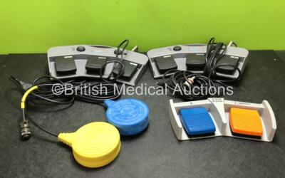 Job Lot Including 2 x Smith & Nephew Dyonics Power II Footswitches, 1 x Integra LifeSciences Cusa Excel Footswitch and 1 x Diathermy / Electrosurgical Dual Footswitch