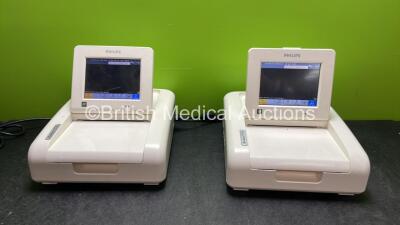 2 x Philips Avalon FM50 Fetal Monitor Including Fetal Sensor Options