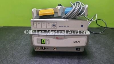 Mixed Lot Including 1 x Arthrocare Atlas System Controller (Powers Up) with 1 x Arthrocare Footswitch and 1 x Zeiss MediLive Trio Camera Control Unit Powers Up) *SN A10796 / 6904407679*