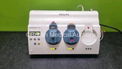 Philips Avalon CTS Fetal Transducer System (Powers Up) with 1 x M2727A ECG Transducer and 1 x M2725A TOCO Transducer