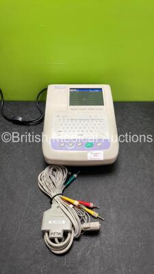 Nihon Kohden Cardiofax M Model ECG-1350K Electrocardiograph Unit with 10 Lead ECG Lead (Powers Up)