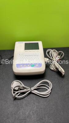 Nihon Kohden Cardiofax M Model ECG-1350K Electrocardiograph Unit with 10 Lead ECG Lead (Powers Up)