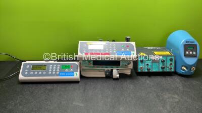 Mixed Lot Including 1 x Graseby 3500 Anesthesia Pump, 2 x Graseby 3500 Anaesthesia Pumps (Both Power Up) 1 x Cardinal Health Alaris PK Pump (Powers Up with Blank Display) 1 x Gallium Midi Laser System (Untested Due to Missing Power Supply) 1 x Scope Buddy