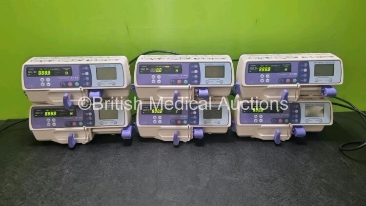 6 x Graseby 2100 Syringe Pumps *Mfd 2020* (All Power Up) *SN 201206240 / 201223393 / 201223371 / 2012223213 / 201223233 / 2101223221*