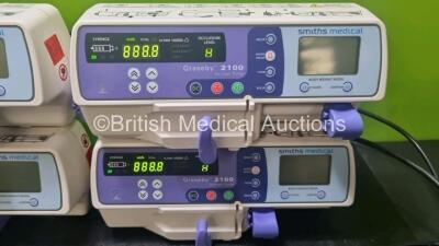 6 x Graseby 2100 Syringe Pumps *Mfd 2020* (All Power Up) *SN 201206240 / 201223393 / 201223371 / 2012223213 / 201223233 / 2101223221* - 4