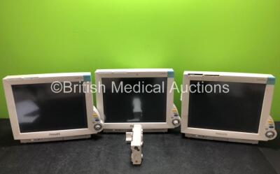 Job Lot Including 1 x Philips M3015A Microstream CO2 Module (Missing Ports - See Photos) and 3 x Philips IntelliVue MP70 Patient Monitors (2 x Power Up With Missing Dials and Damage , 1 x No Power - See Photos) *SN DE843B3683 / DE84B4017 / DE843B5562 / DE