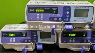 5 x Graseby 2100 Syringe Pumps *Mfd 2020* (All Power Up) *SN 201215374 / 201205982 / 201215376 / 201205949 / 201223226* - 2