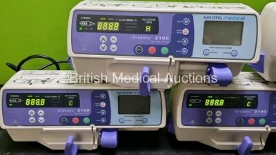 5 x Graseby 2100 Syringe Pumps *Mfd 2020* (All Power Up) *SN 201212283 / 201212274 / 201223397 / 201206995 / 201223376* - 2