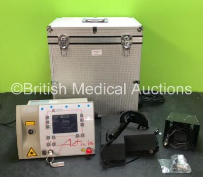 Quantel Medical BVI Activis Laser *Mfd - 11/2004* with 1040-11-a-3 Laser Aperture, Footswitch and Key (Powers Up)