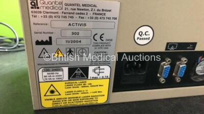 Quantel Medical BVI Activis Laser *Mfd - 11/2004* with 1040-11-a-3 Laser Aperture, Footswitch and Key (Powers Up) - 8