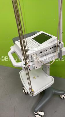 Edan SE-1200 Express ECG Machine on Stand with 10 Lead ECG Leads (Powers Up) *S/N 159671* - 3